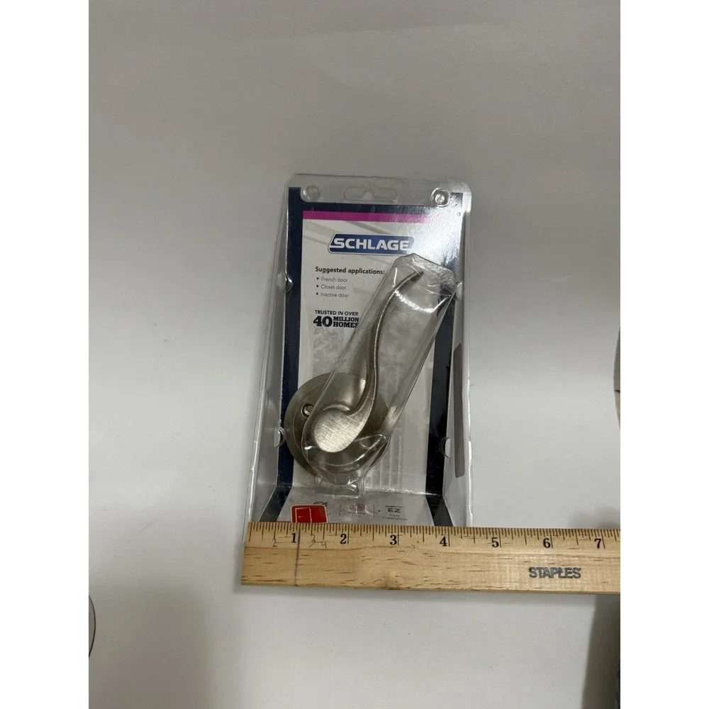 Schlage Accent Satin Nickel Right Handed Door Dummy Decorative Trim